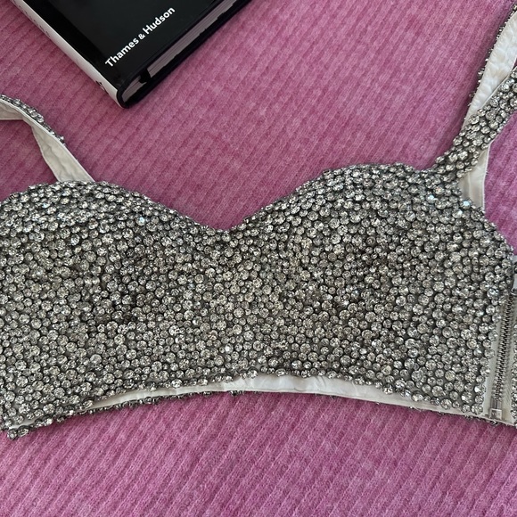 Moschino x H&M Rhinestones Covered Bustier Top - Picture 9 of 13
